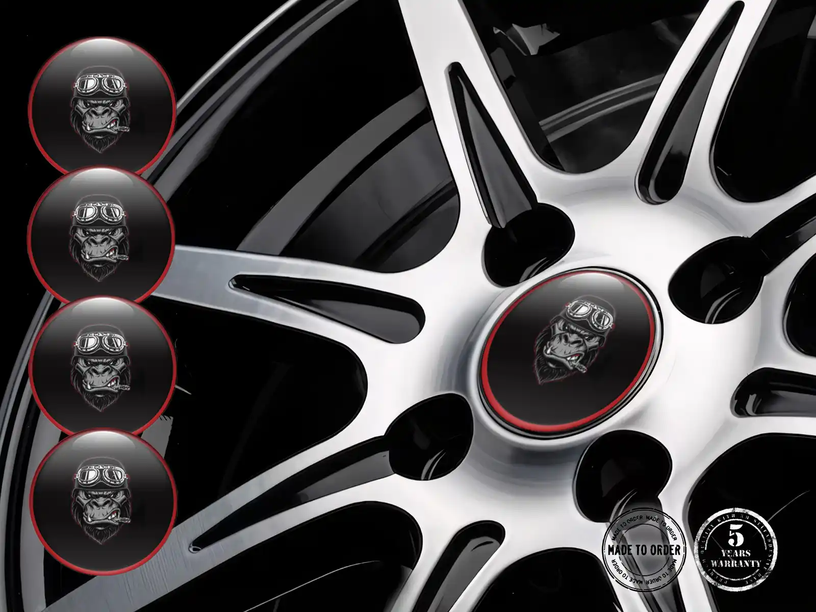 Rim Stickers Custom High-End Sports Dome Design
